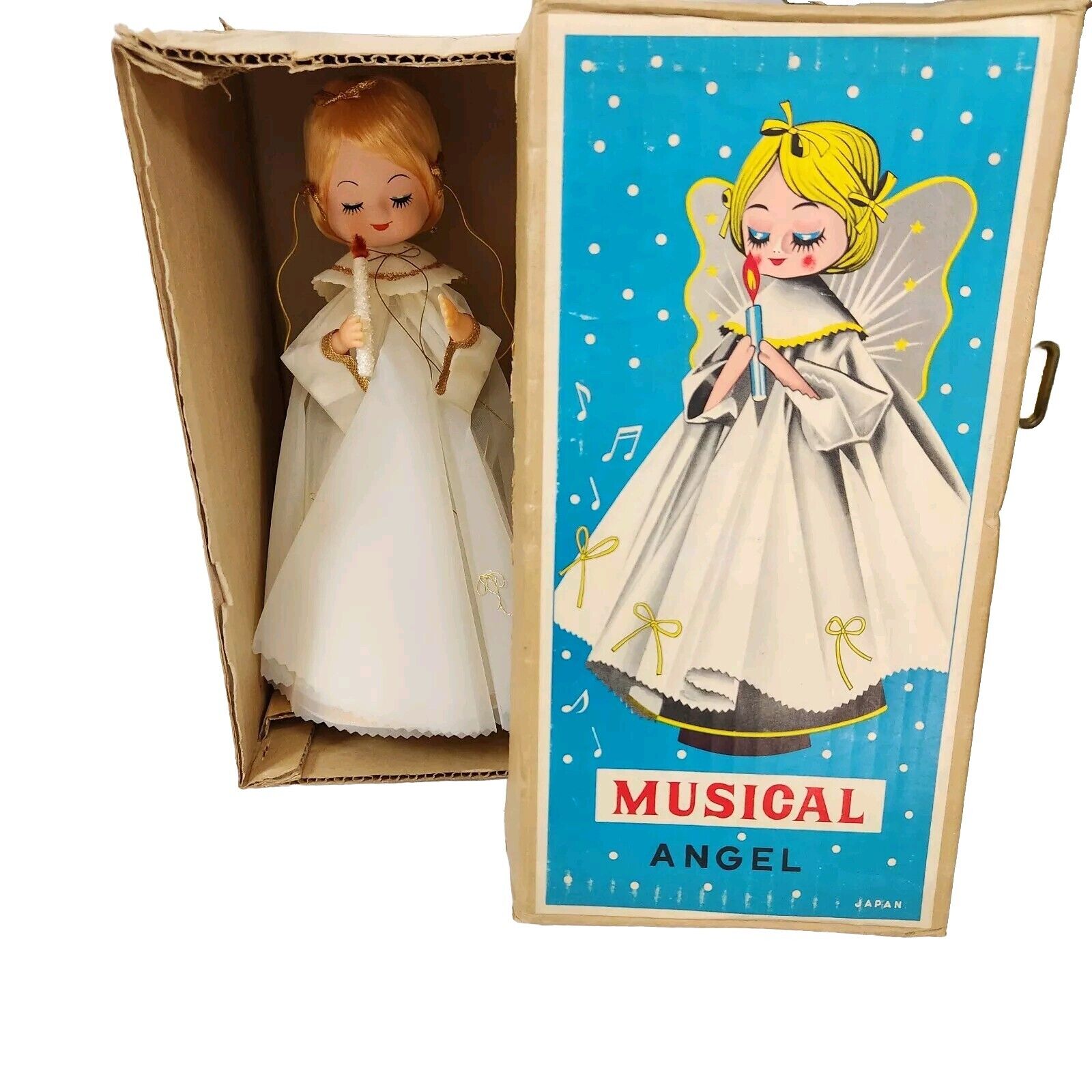1960s VTG Japan Rotating Christmas Musical Angel~11\
