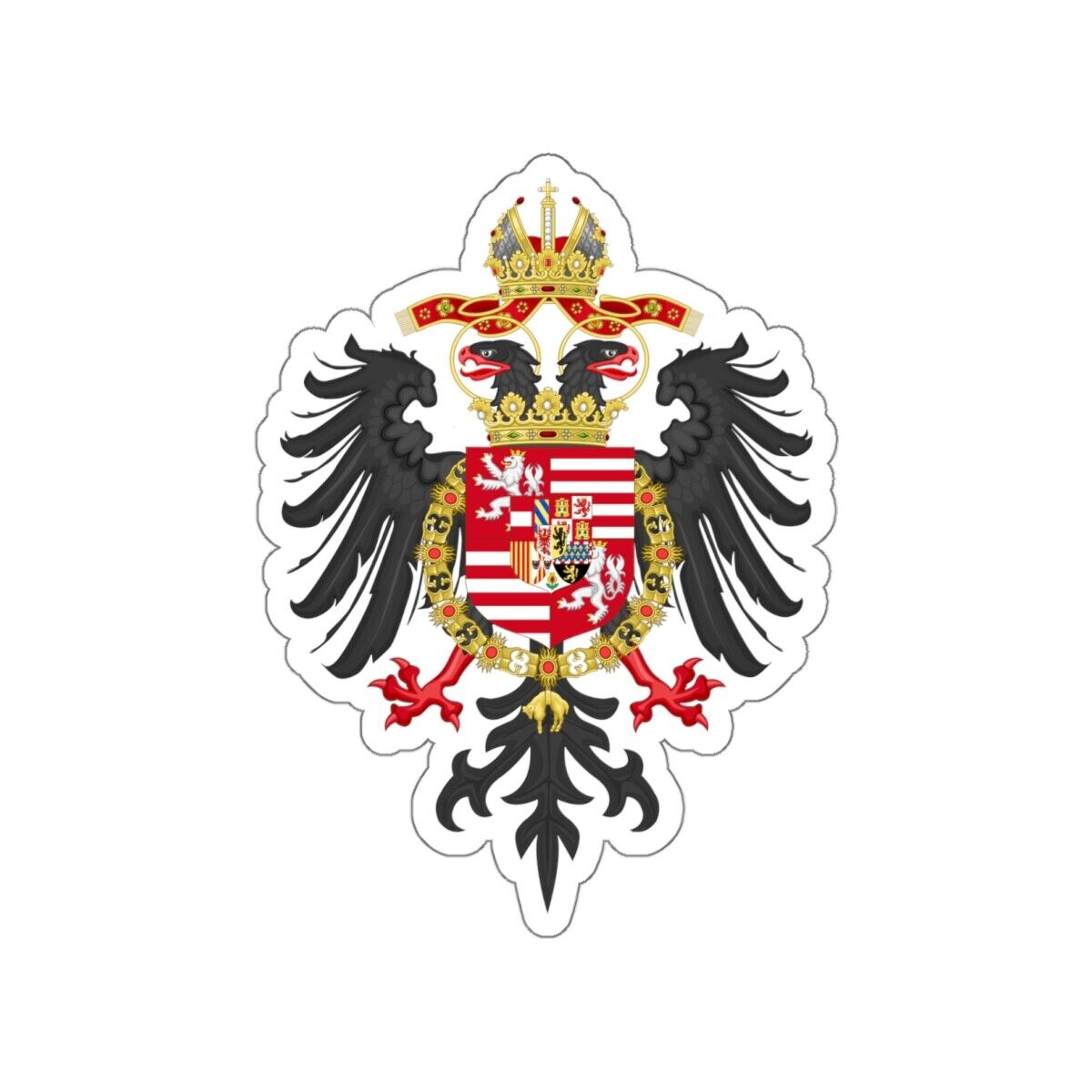 Greater Coat of Arms of Ferdinand I, Holy Roman Emperor STICKER