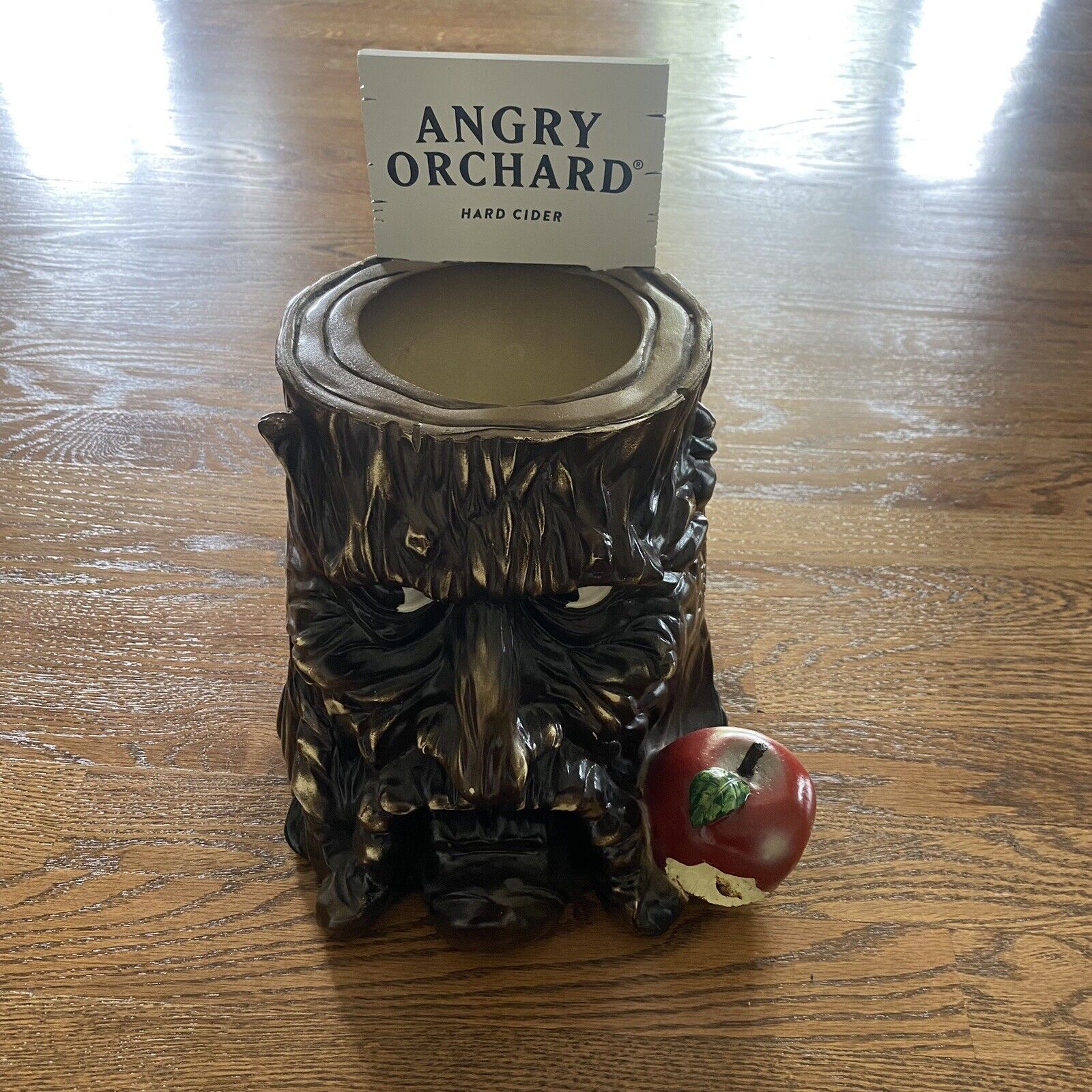 Angry Orchard Hard Cider Apple Stump Statue Tip Jar Official Bar Display Resin 