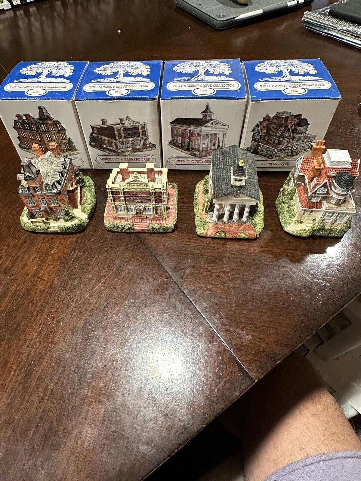 The Harmony Grove Collection Complete 1992 Set Of 4 Buildings. Original Boxes