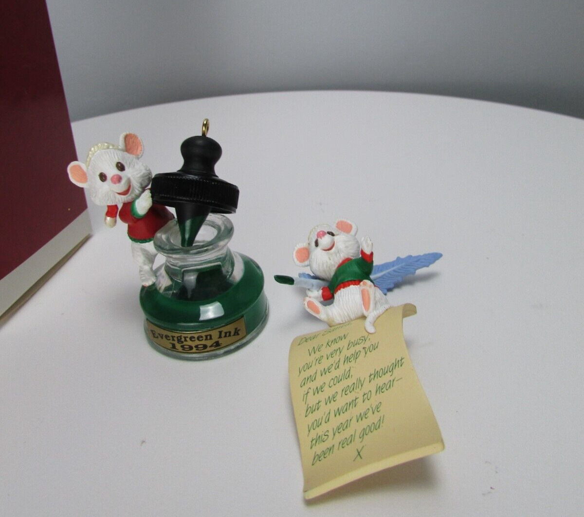 Hallmark Keepsake Ornament Dear Santa Mouse Set Of Two