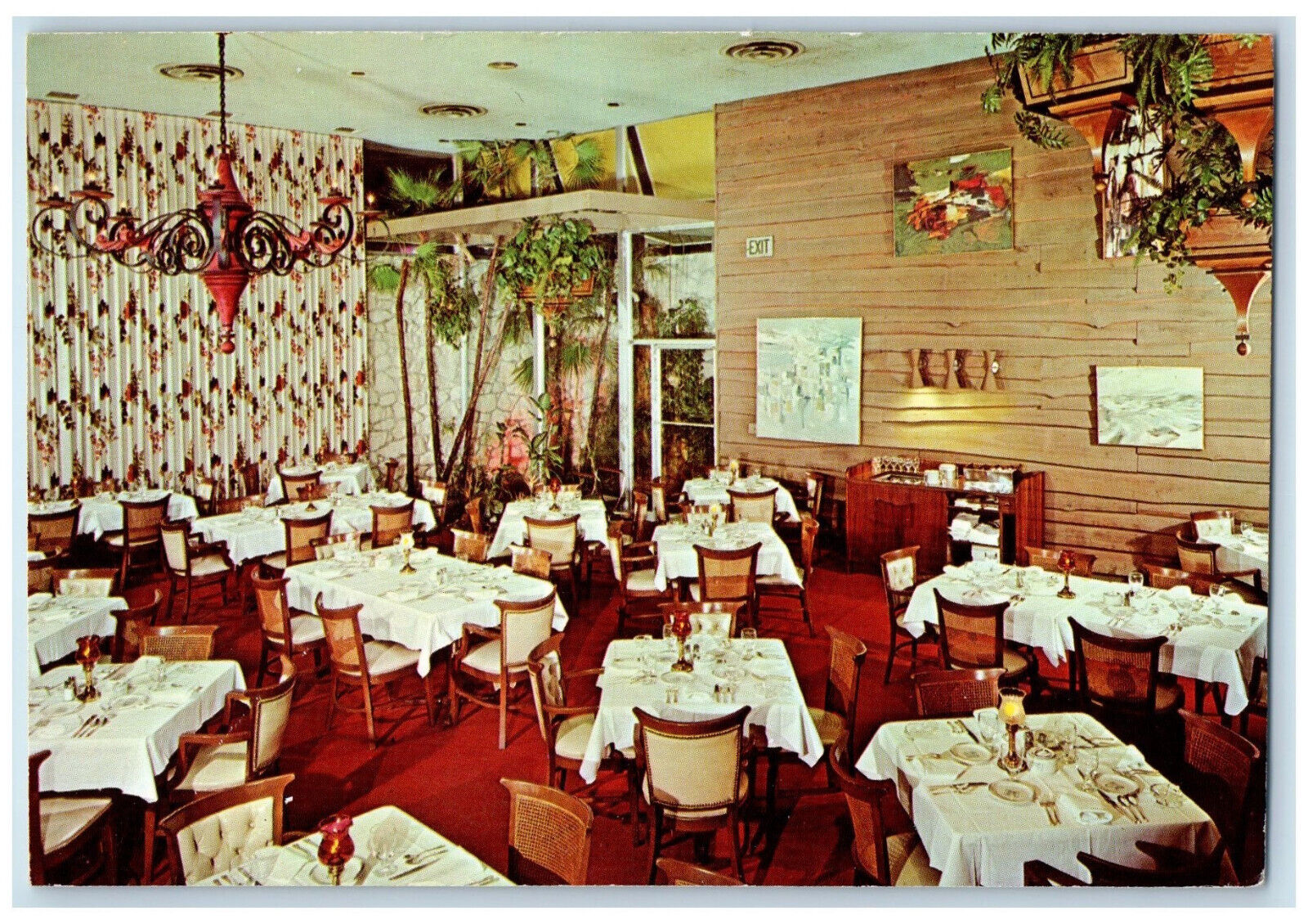 c1970\'s Dining at Heilman\'s Beachcomber Clearwater Beach Florida FL Postcard