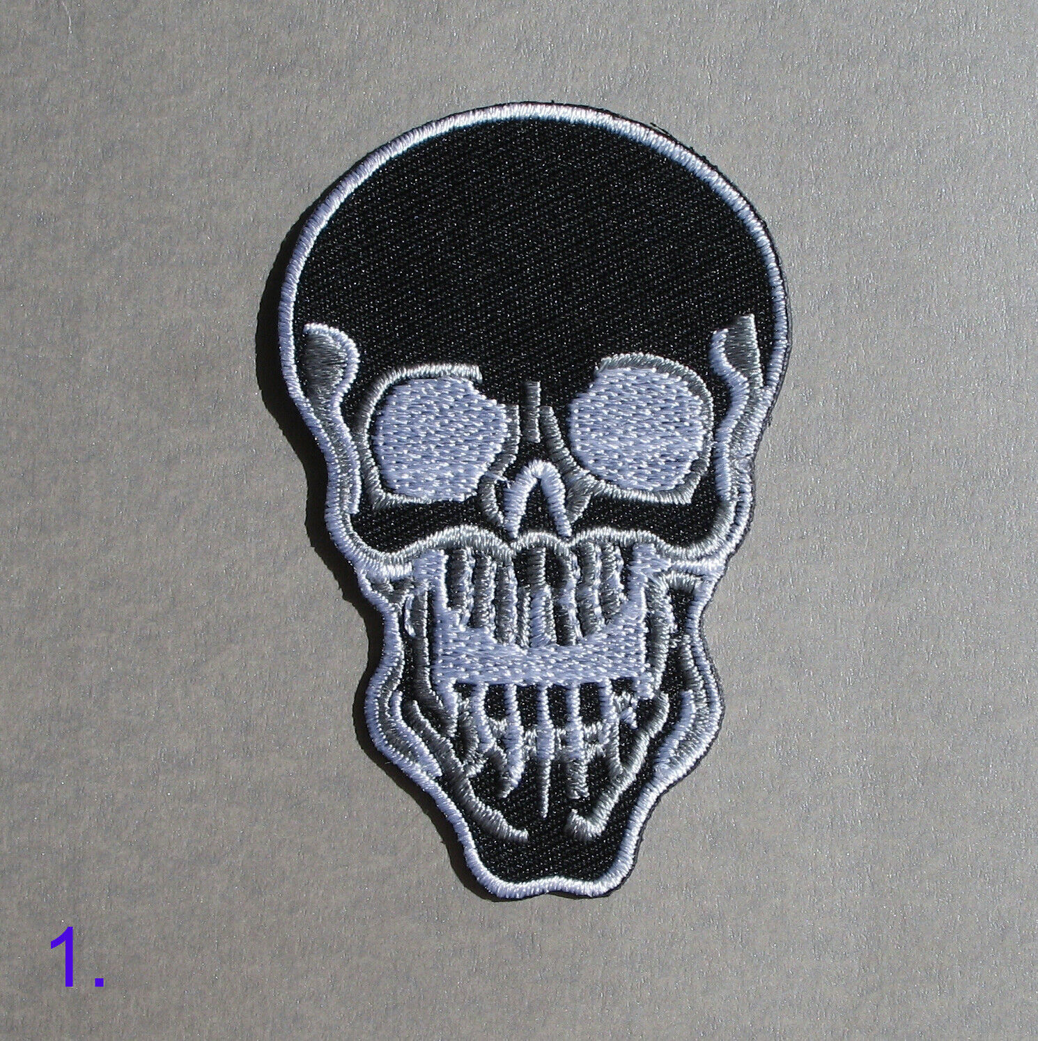 Skull Iron-on Embroidered Patch biker cross bones skeleton pirate goth punk rock
