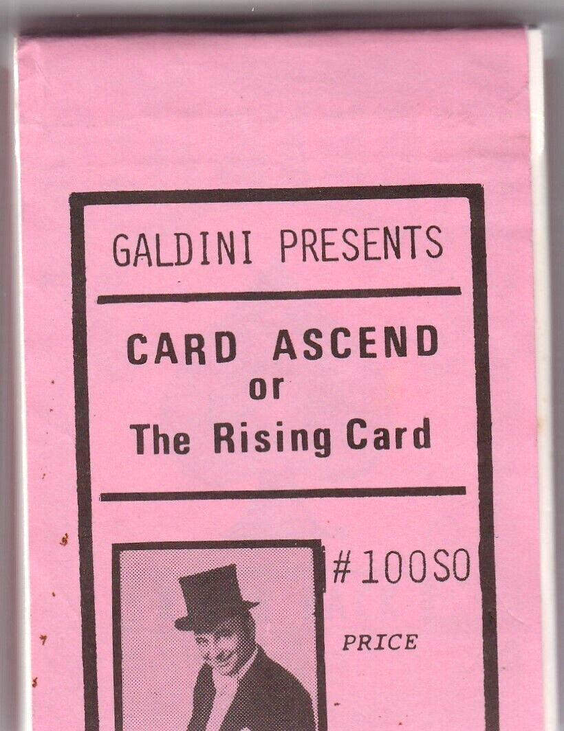 Card Ascend Or The Rising Card Magic Trick Paper Lonnie Galdini 1981 Vintage (O)
