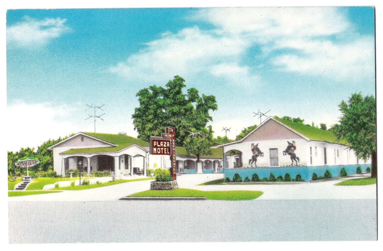 Plaza Motel Chickasha Oklahoma Vintage OK Postcard