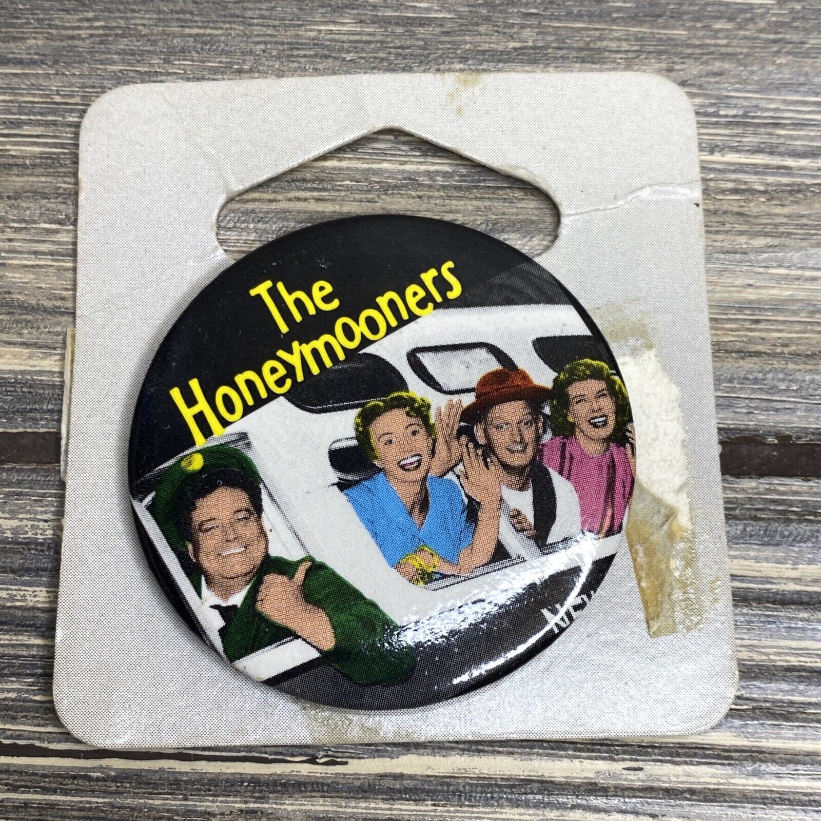 Vintage VIP Co Button-Up 1986 The Honeymooners Cast Round Button Pin
