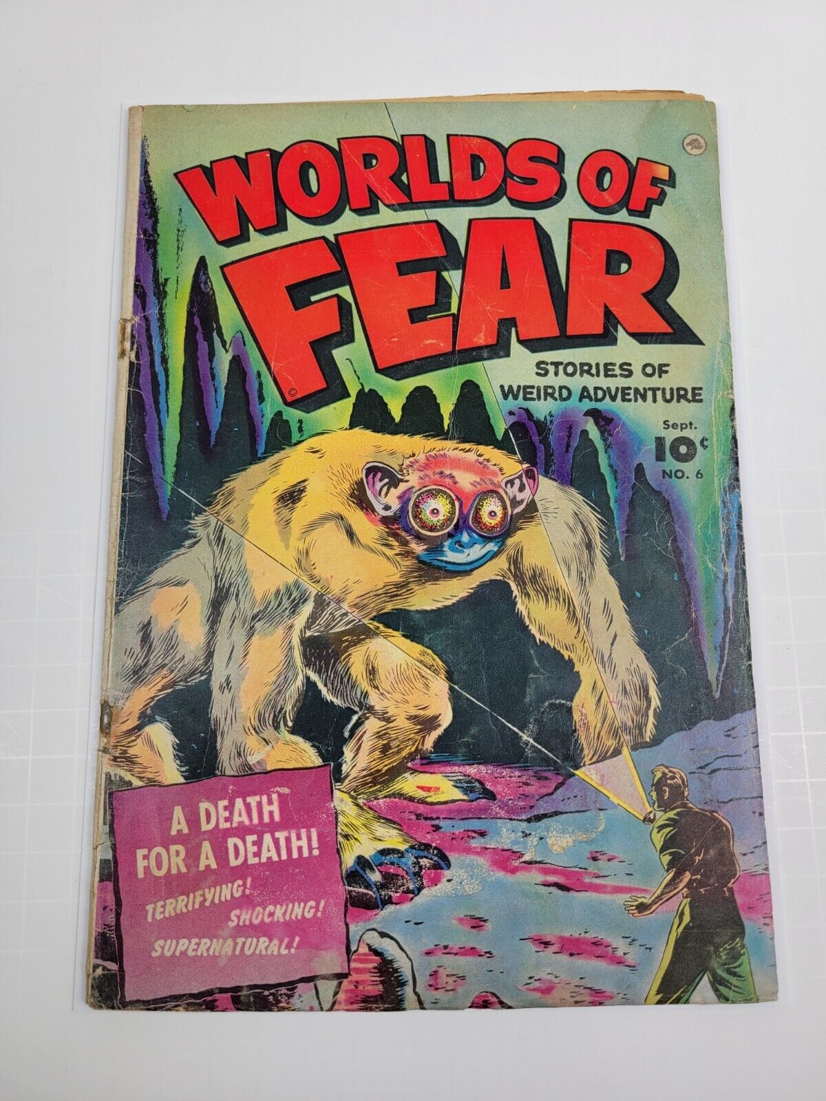 Worlds of Fear #6 Fawcett Publications 1952 Golden Age Horror Monster Cover