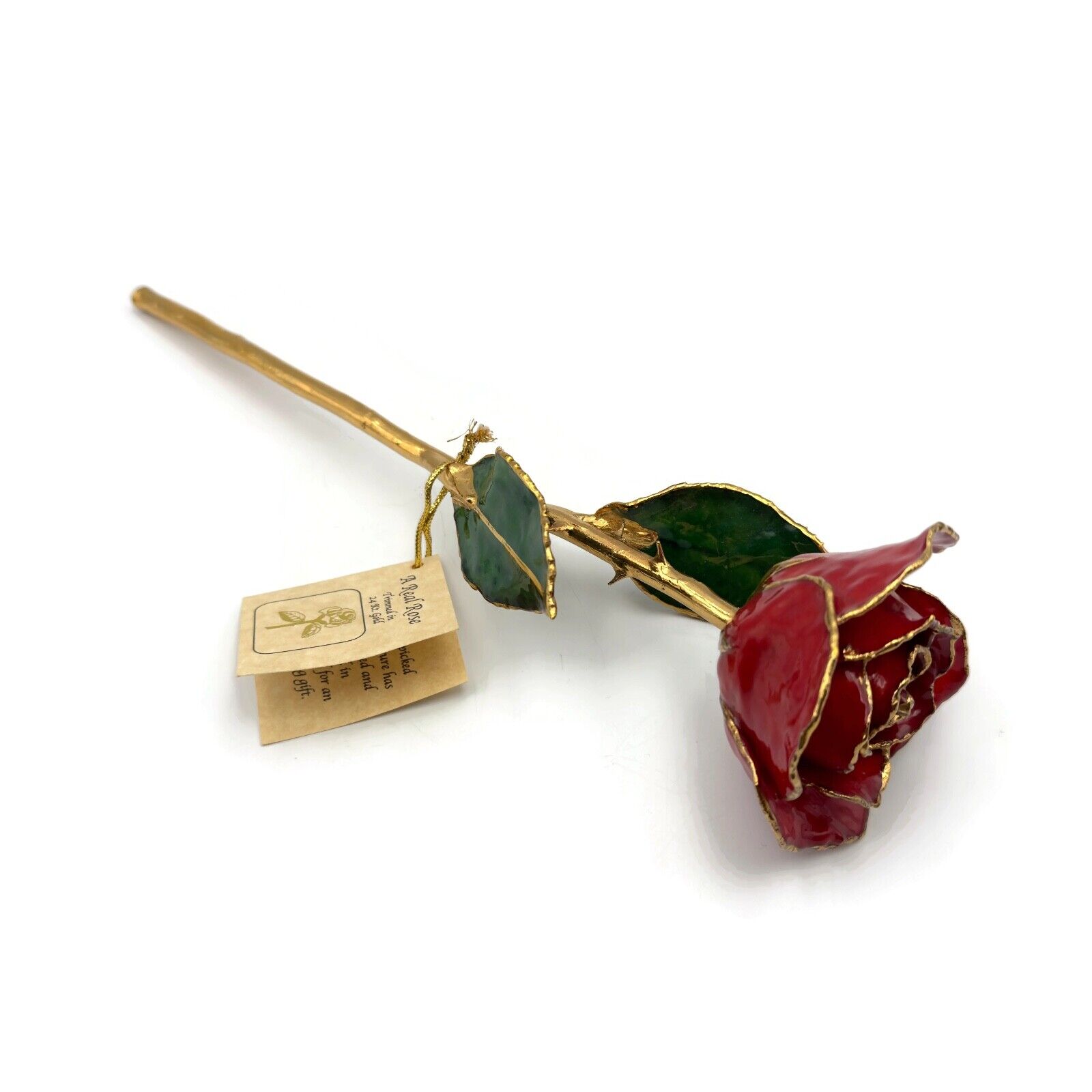 Real Rose Preserved And Trimmed In 24K Gold For Everlasting Beauty
