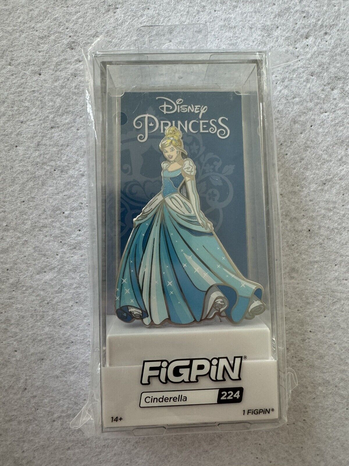 Disney Figpin Pin - Cinderella Blue Dress Jumbo Pin New In Box Sealed
