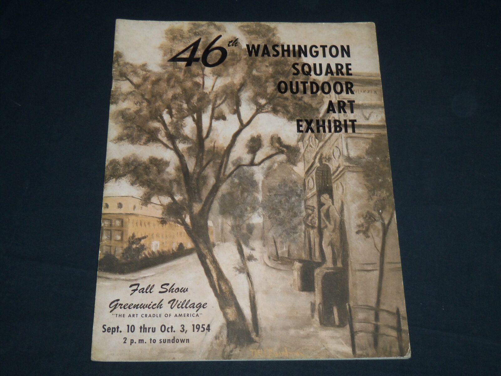 1954 SEPT-OCT 46TH WASHINGTON SQUARE OUTDOOR ART EXHIBIT PROGRAM - J 5725