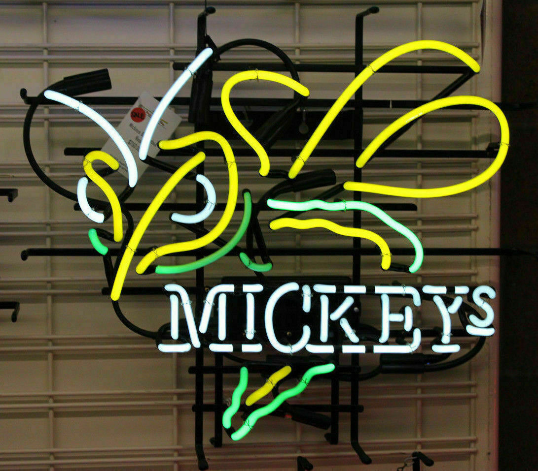 New Mickey\'s Beer Hornet Lamp Neon Light Sign 20\