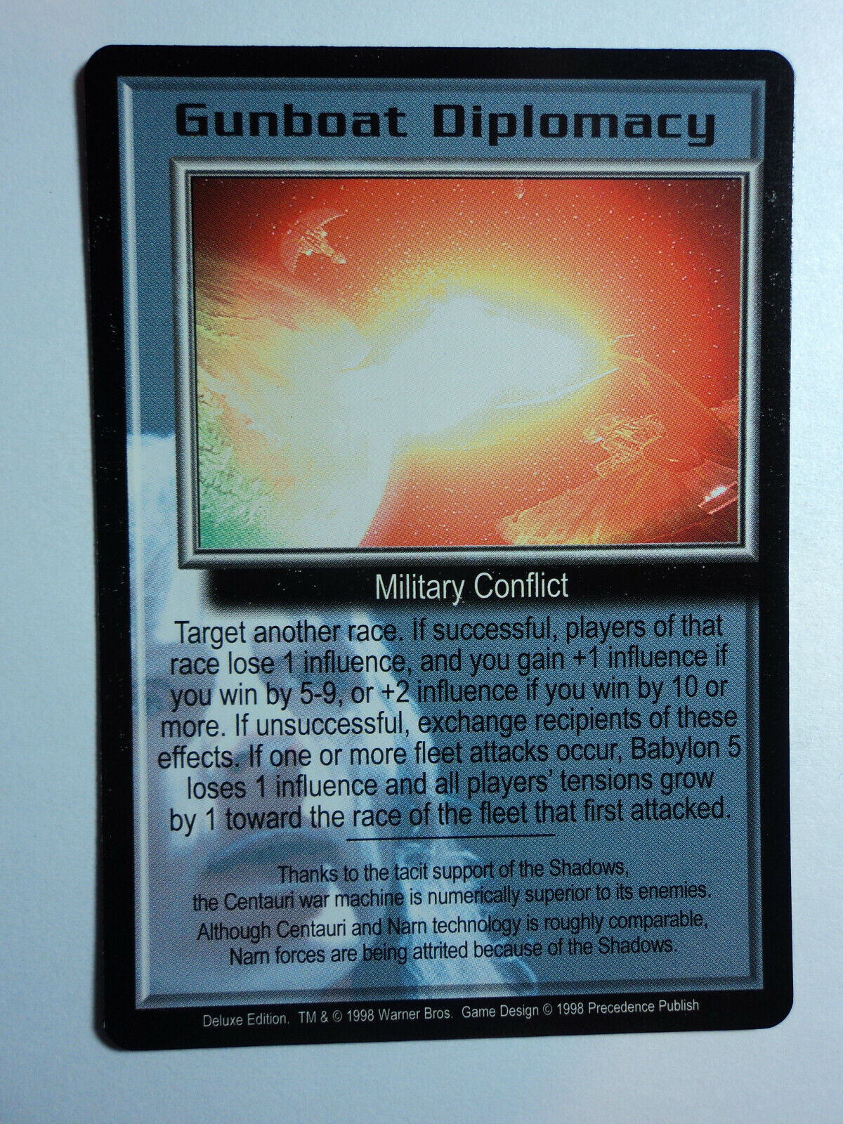 1998 BABYLON 5 CCG - DELUXE EDITION - FIXED CARD - GUNBOAT DIPLOMACY 