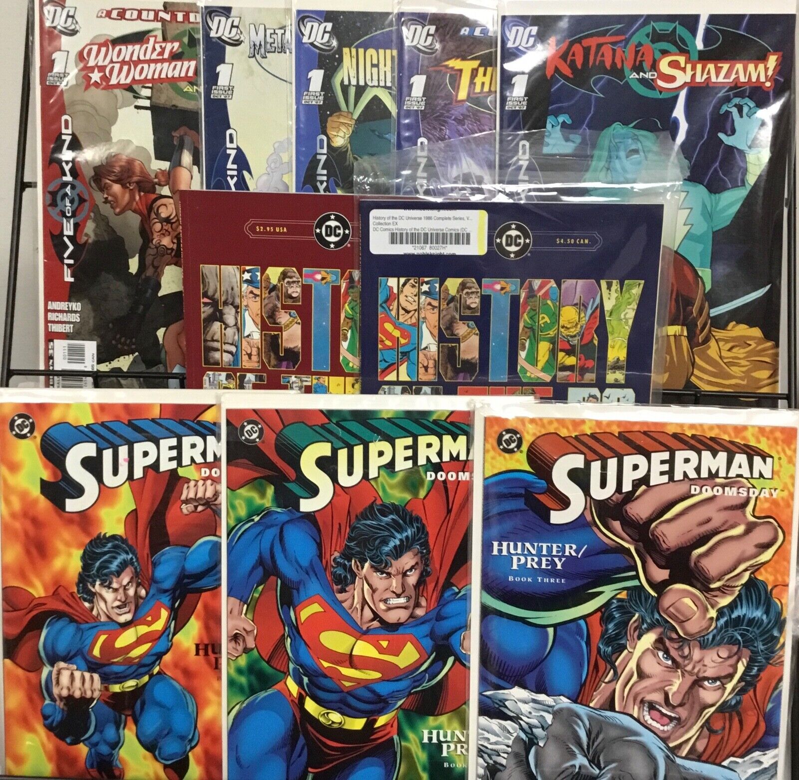 DC Comics Five of a Kind 1-5, History 1-2, Superman Doomsday 1-3