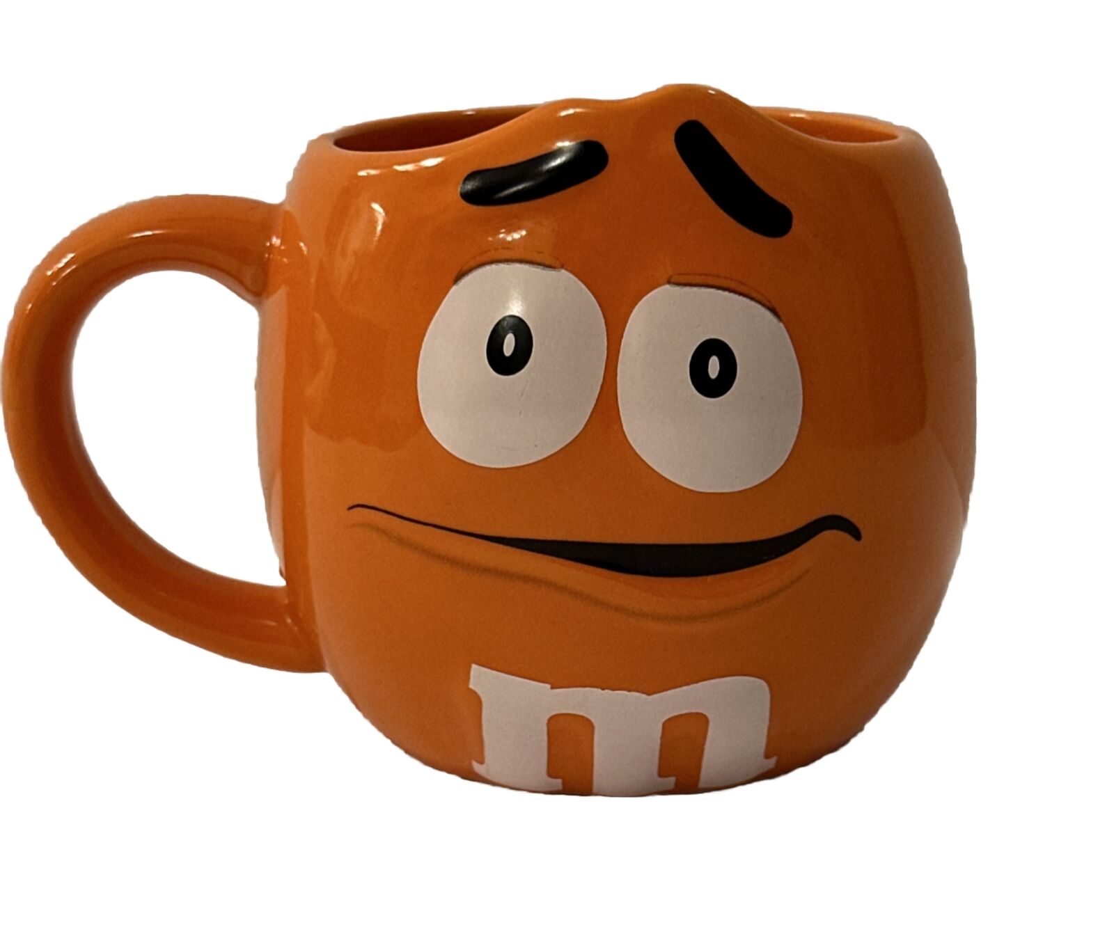 M&M\'s World Orange Barrel Coffee Mug Collectible 2013 6in x 5in 
