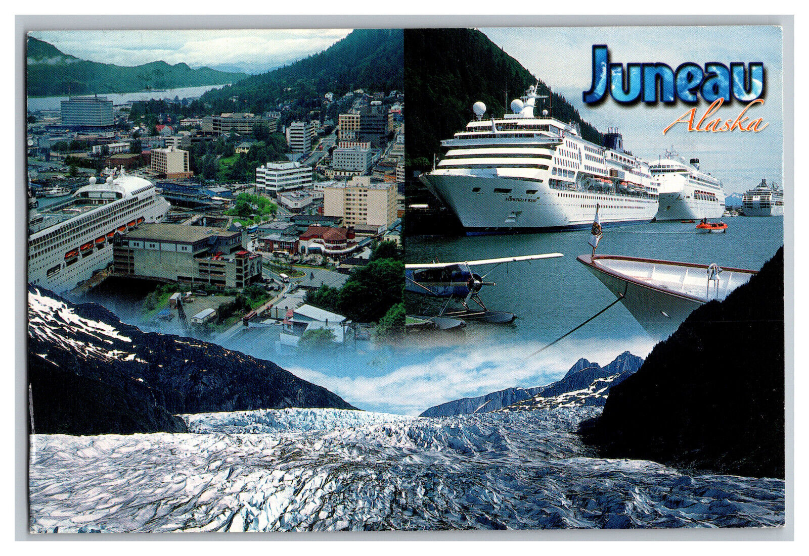 c2007 Postcard AK  Juneau Alaska Continental View Card