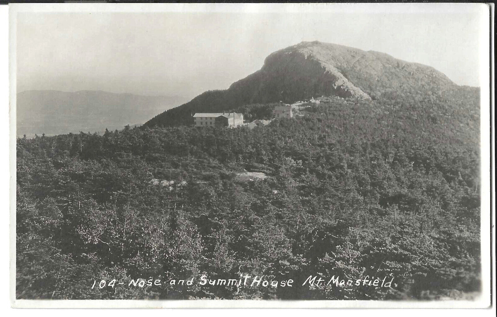 NOSE AND SUMMIT HOUSE,  MOUNT MANSFIELD,  STOWE, VERMONT,  REAL PHOTO