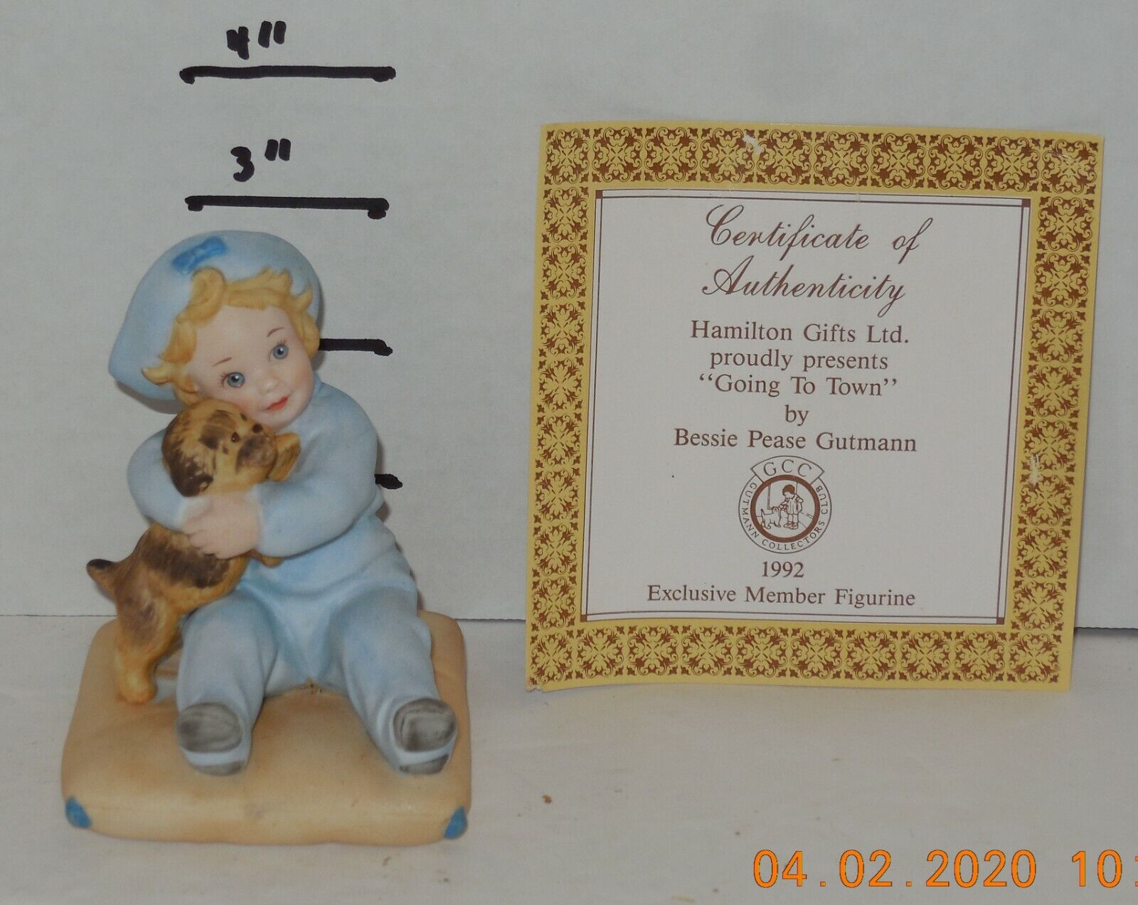 Vintage 1992 Bessie Pease Gutmann Going To Town 925284 figurine MIB collectible
