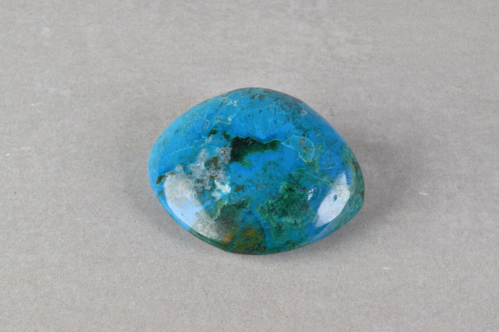 AAA Chrysocolla with Malachite Polished Stone  from Peru  4.7 cm  # 18240