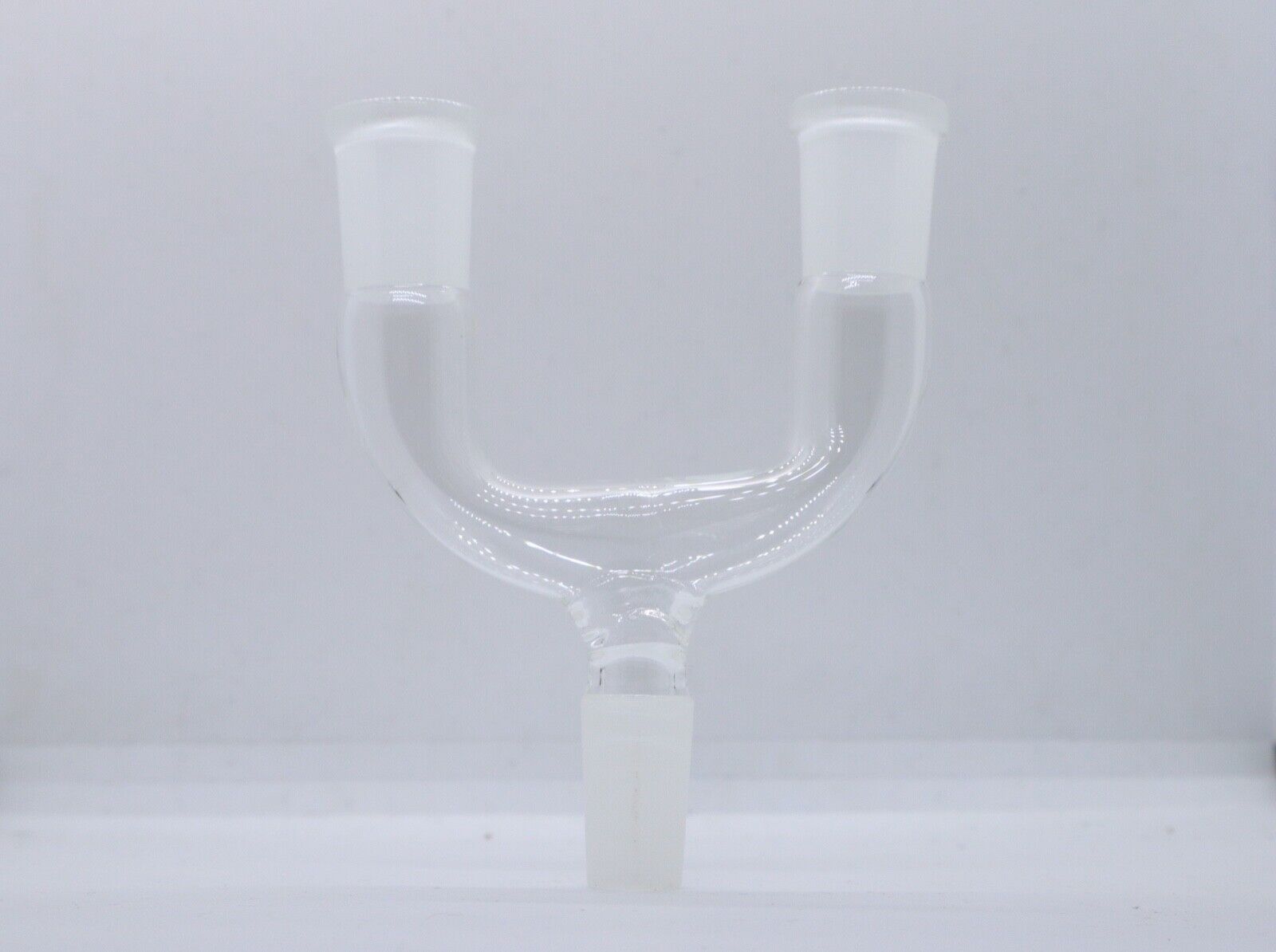 14mm Double Bowl Clear Glass Adapter Piece