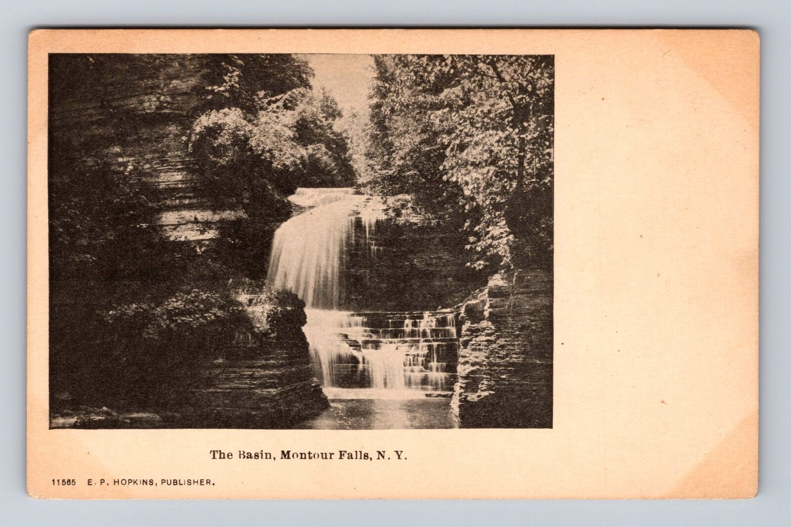 Montour Falls NY-New York, The Basin, Antique, Vintage Souvenir Postcard
