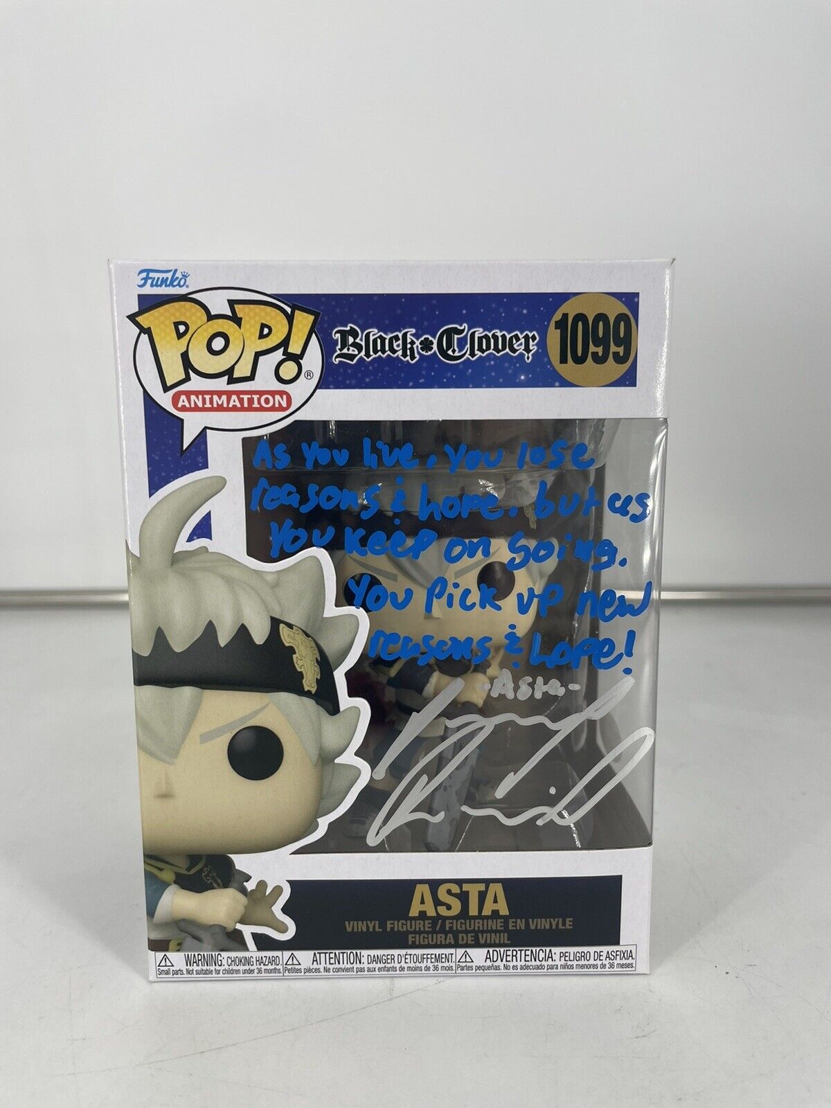 Black Clover: Asta Funko Pop #1099 Autographed/quoted by Dallas Reid
