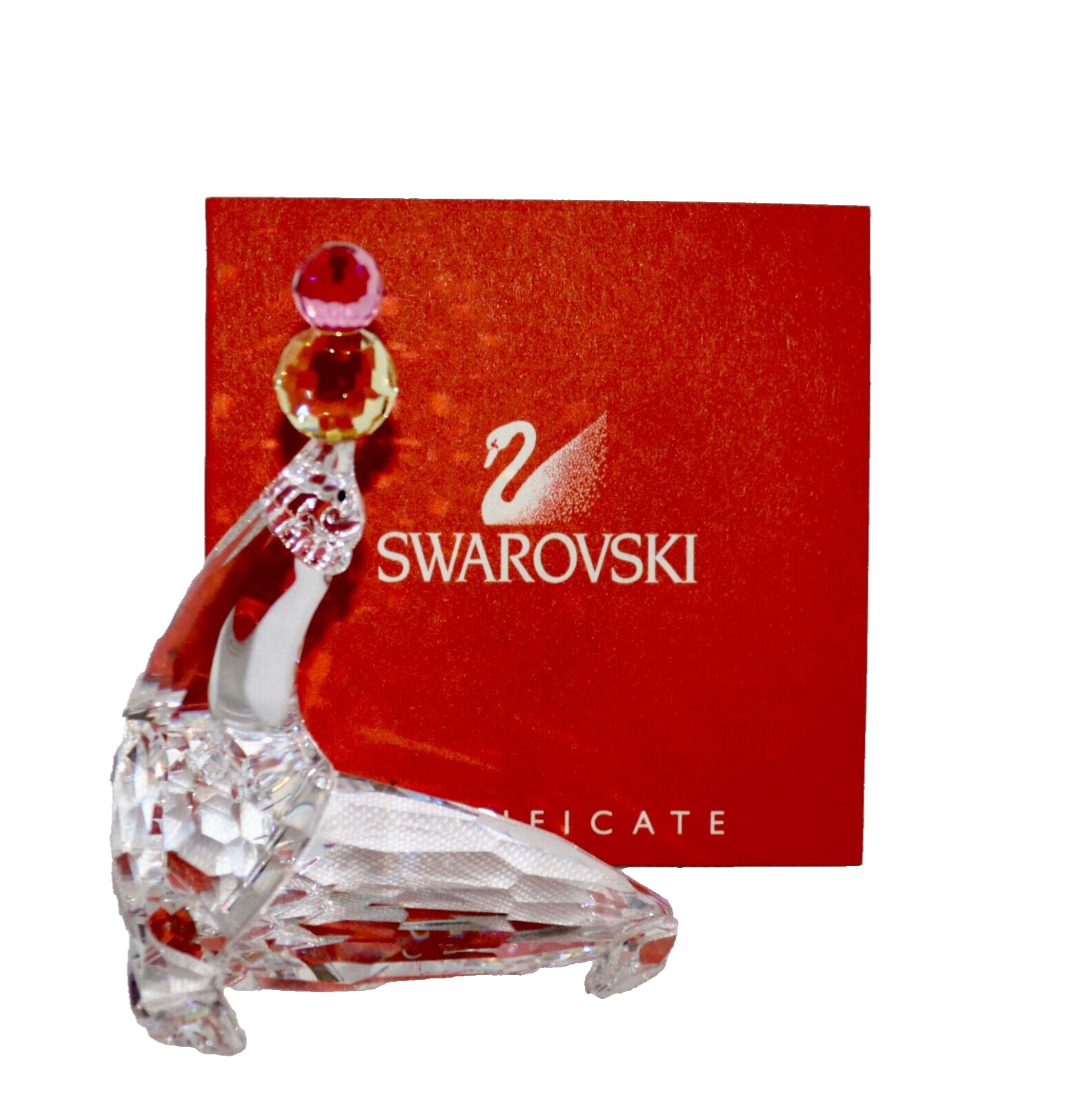Swarovski Crystal ~ Playing Seal ~ #622526 IOB COA 2002 Stunning Retired