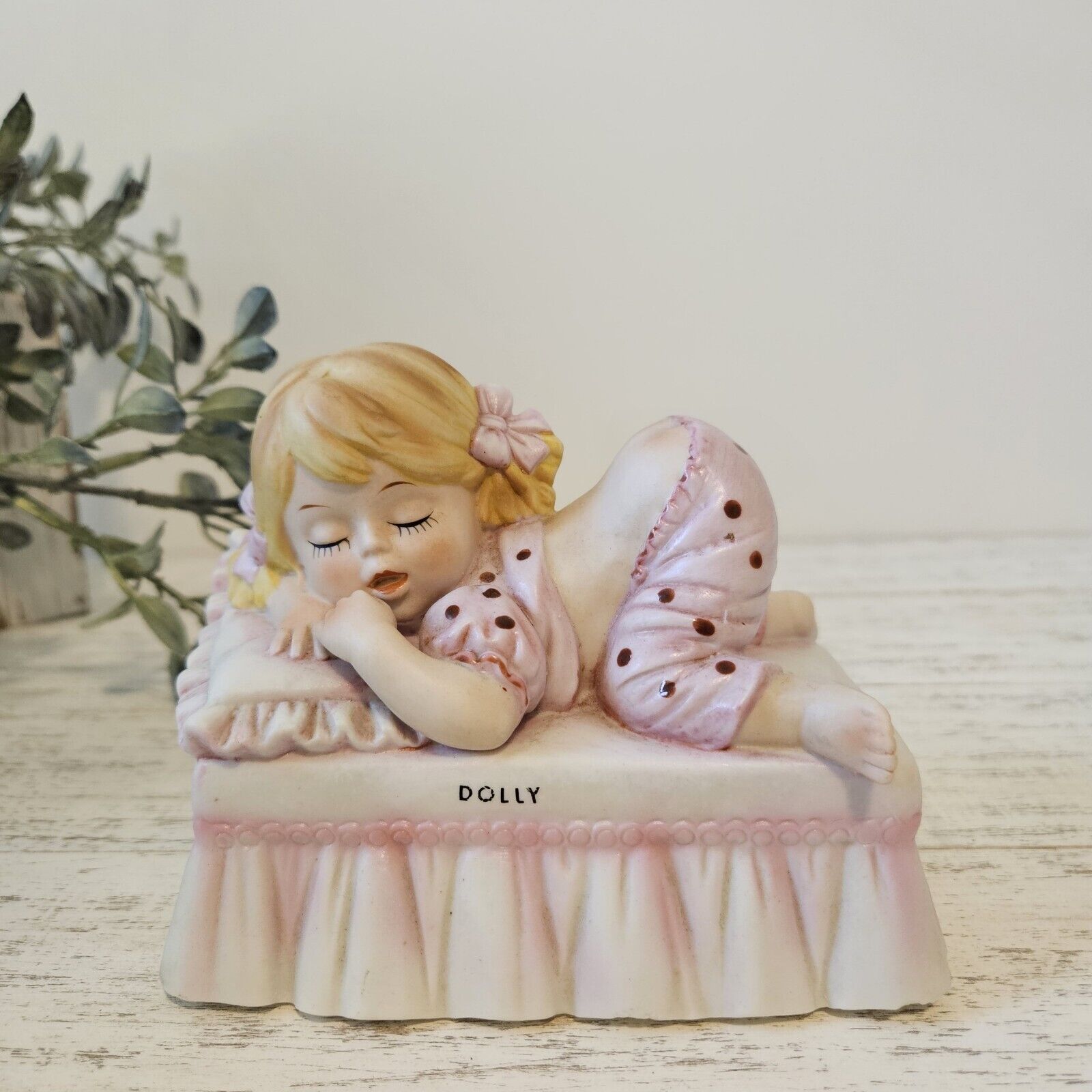 Dolly The Adorable Lefton China Hand Painted Sleeping Baby Night Light