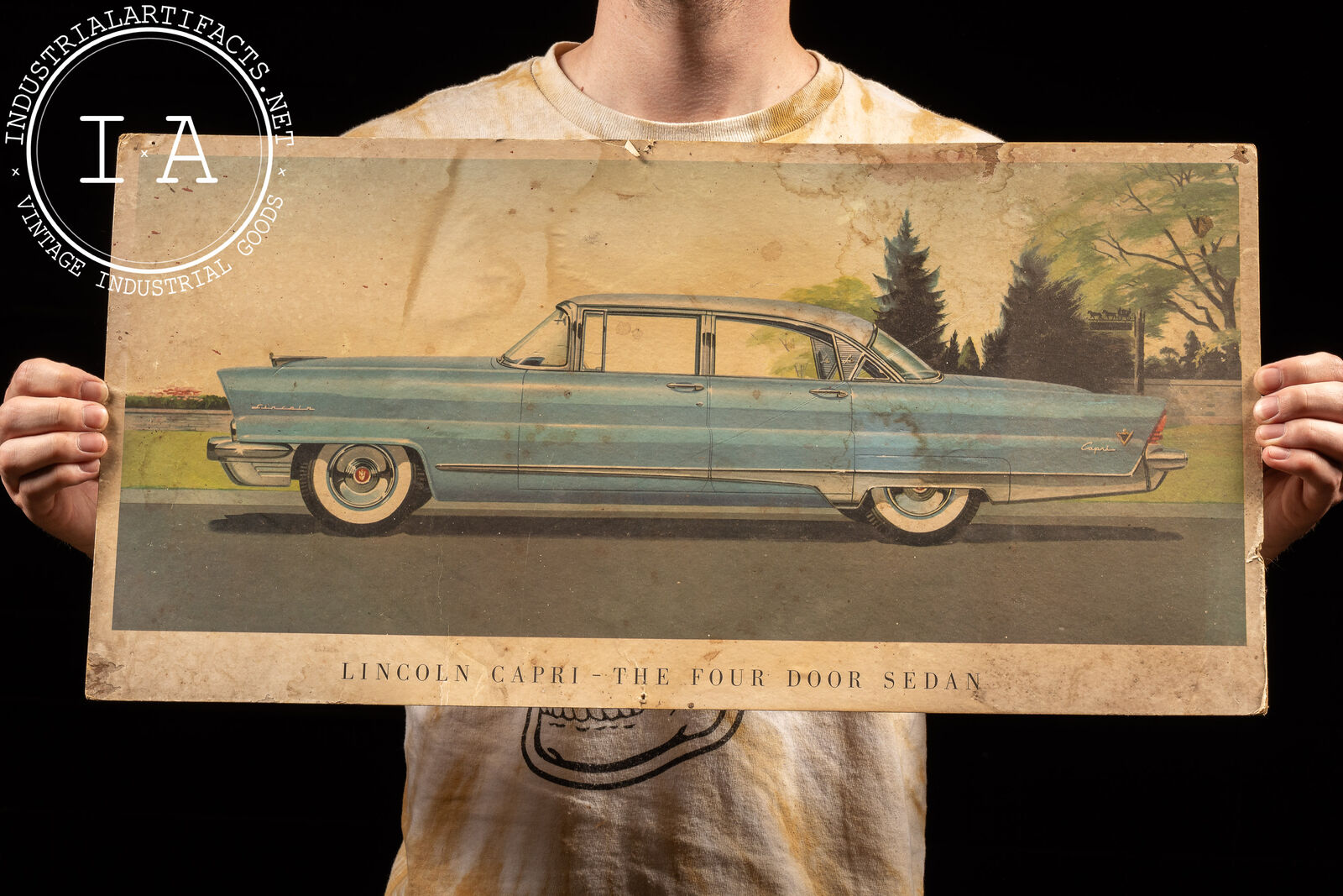1956 Lincoln Capri Cardstock Advertising Sign