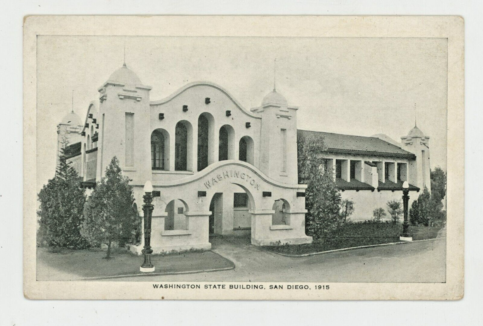 Vintage Postcard CALIFORNIA  WASHINGTON STATE BUILDING  SAN DIEGO UNPOSTED EXPO