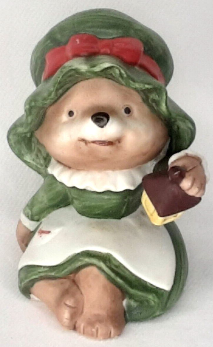 Christmas Bear HomCo Figurine Jolly Noel Cub Vintage Holiday Decor