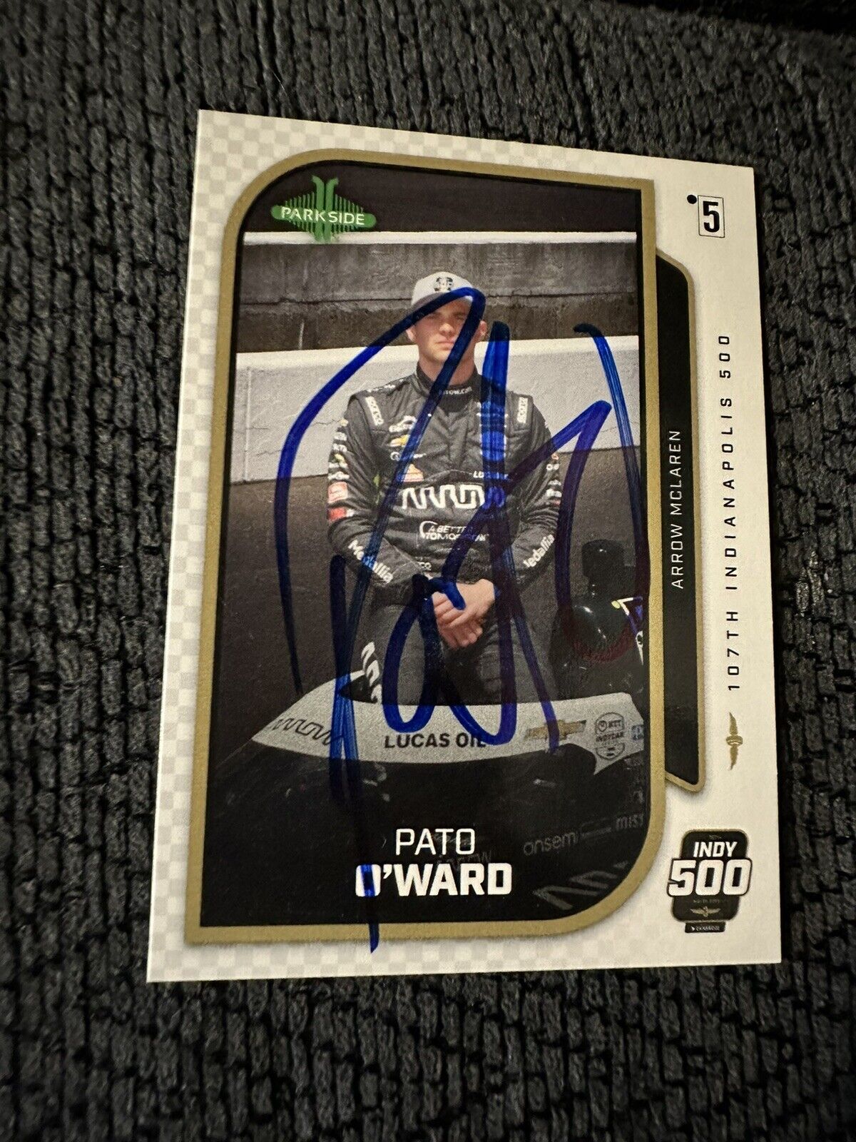 2024 Parkside Indy Car Trading Card 500 Signed Pato O\'Ward