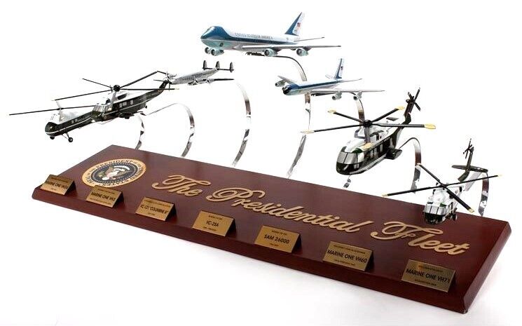 USAF USMC Presidential Fleet Set Of 7 Desk Display Helicopter Airplane ES Model