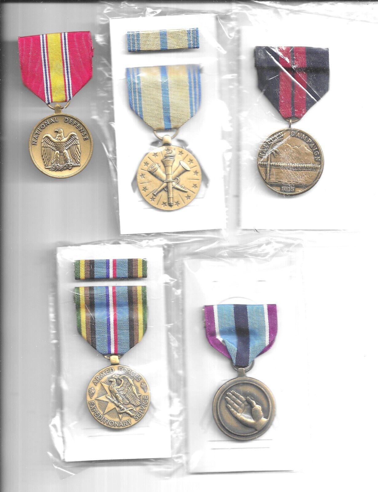 LOT OF 5 DIFFERENT U.S. MILITARY MEDALS(USM 1534)