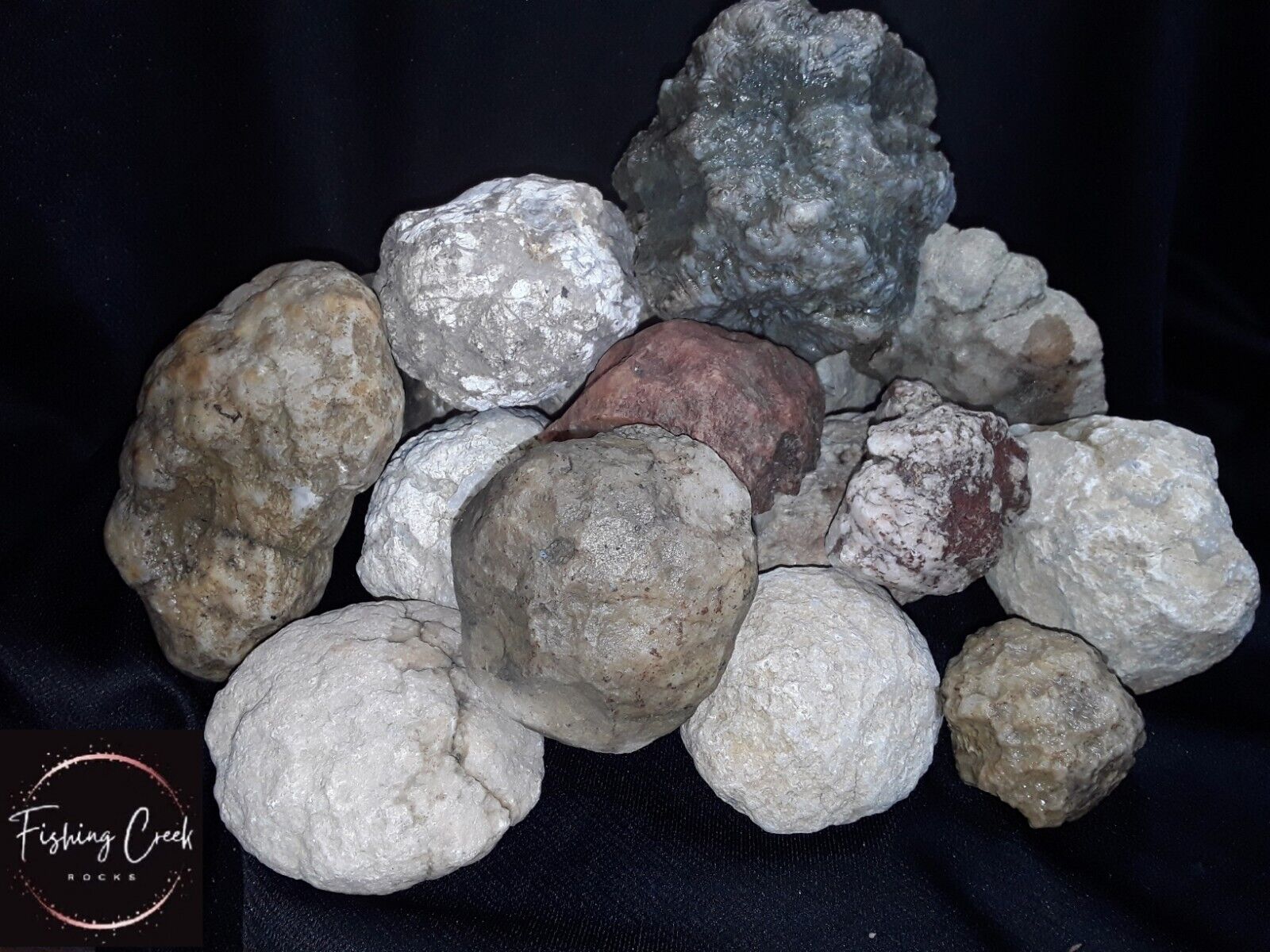 5 lbs Kentucky Uncut Geodes Agates Nodules Lapidary Quartz  Whole Semi to Solid
