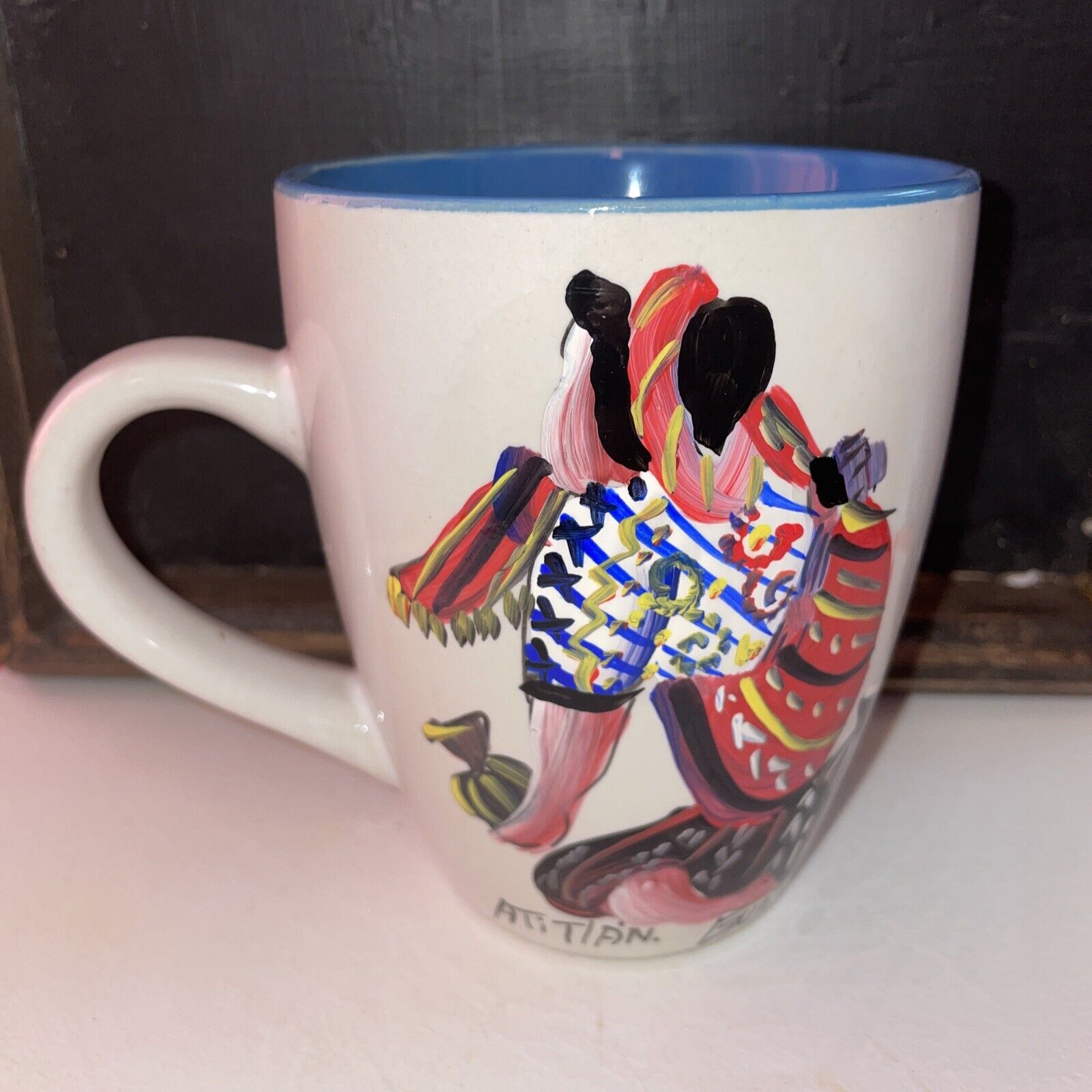 Guatemala Hand Painted Coffee Mug Tourist (Atitlan Guatemala Region) Color Beige
