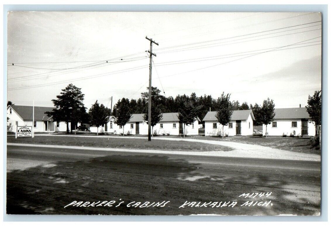 1948 Parker\'s Cabin\'s View Kalkaska Michigan MI RPPC Photo Posted Postcard