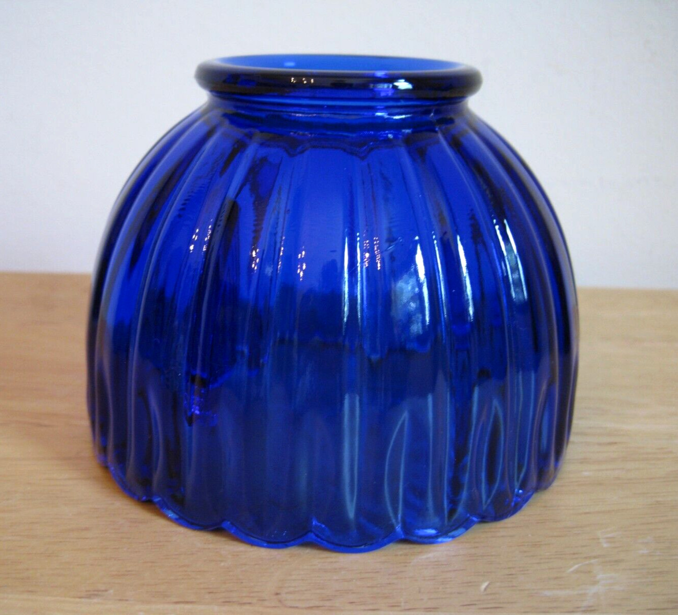 Vintage L E Smith Cobalt Blue Glass Fairy Light Shade Replacement