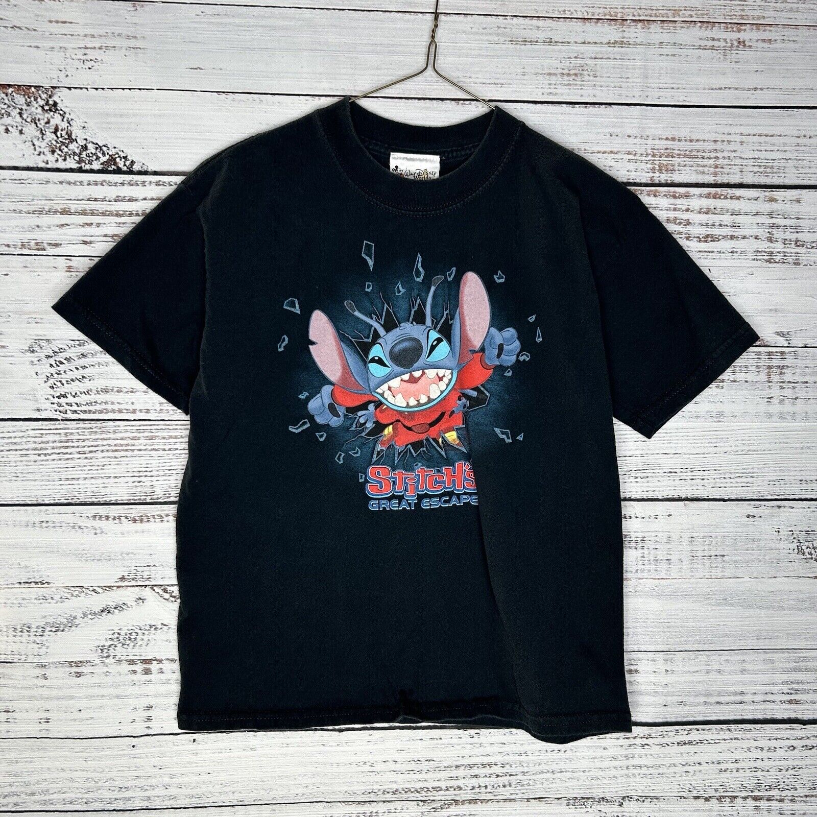 Vintage Y2K Lilo & Stitch Great Escape Disney Magic Kingdom T-Shirt Kids Medium