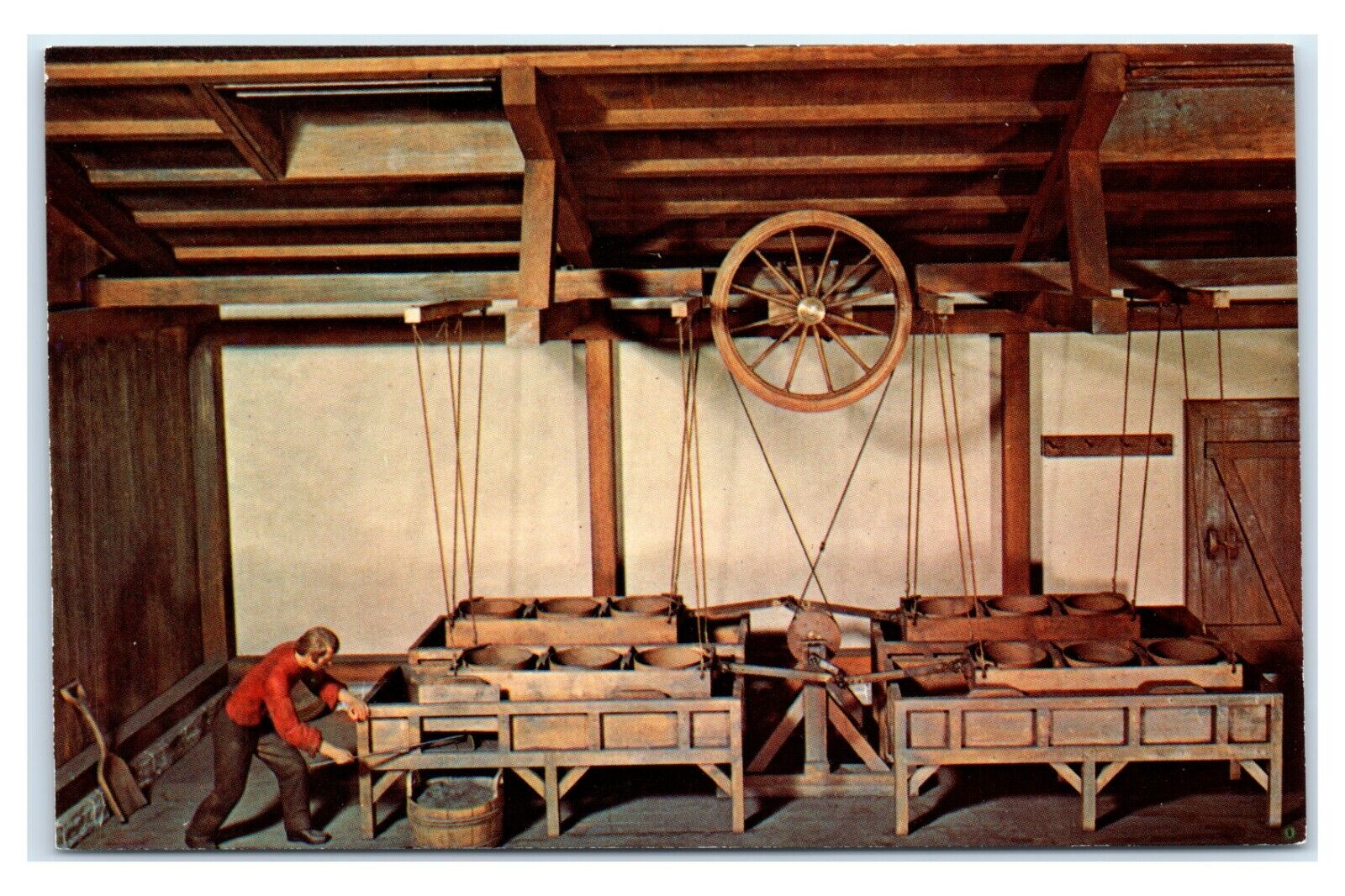 Postcard Hagley Museum, Wilmington DE - Diorama Black Powder Screens M3