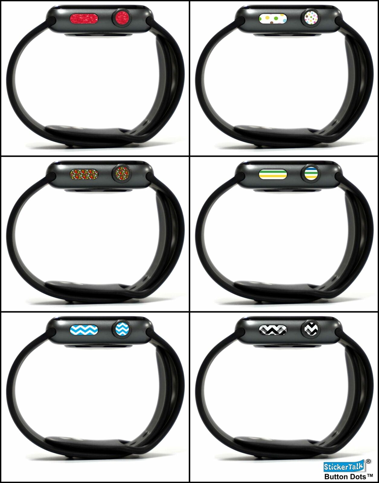StickerTalk® Brand [24x] Whimsical Apple Watch Crown Button Dots™ Stickers