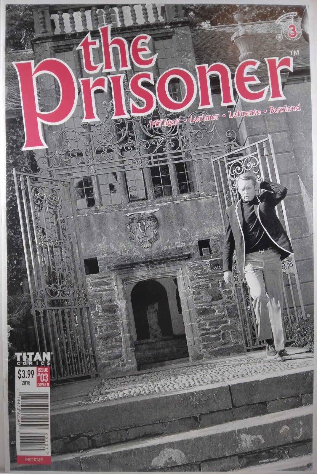 🔥 THE PRISONER #3 TV PHOTO VARIANT B Titan Comics 2018 BBC SCARCE LOW PRINT RUN