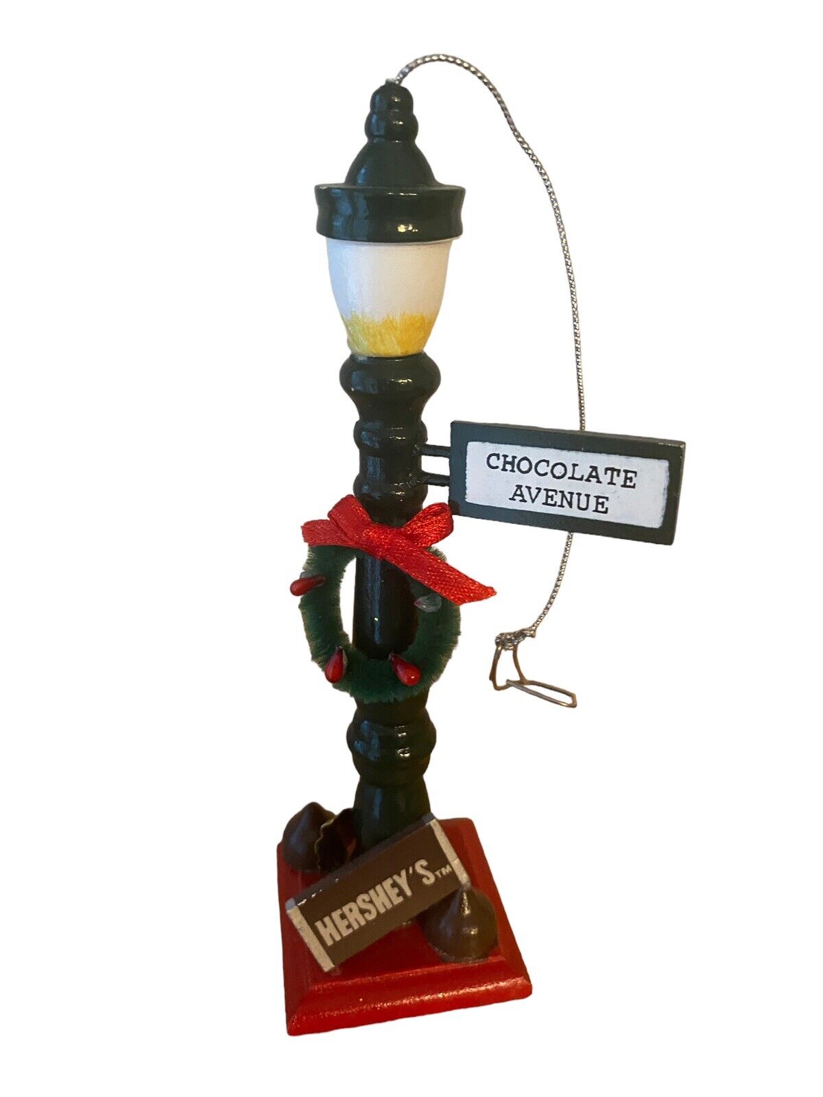Hershey Chocolate Avenue Ornament Lamppost Kurt Adler 1996 Chocolate World