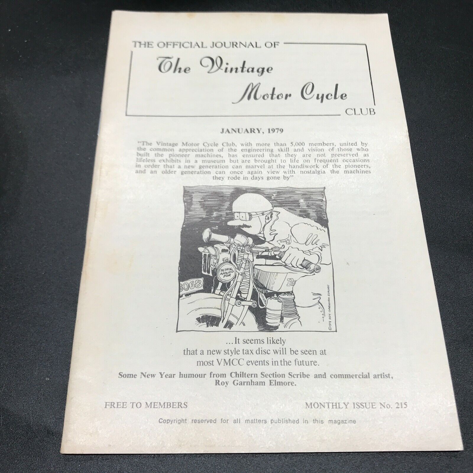 THE OFFICIAL JOURNAL THE VINTAGE MOTORCYCLE CLUB MAGAZINE JANUARY 1979