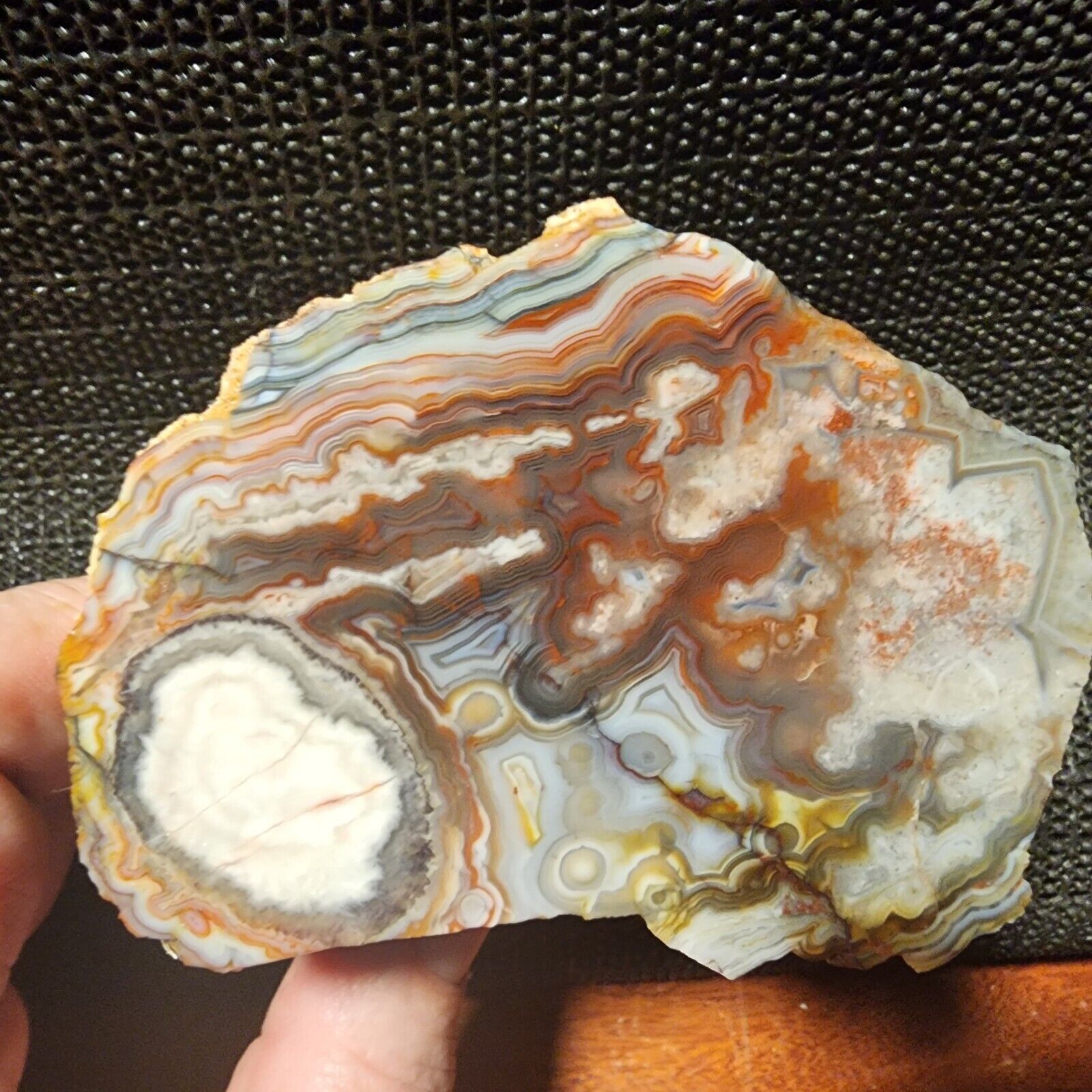 Laguna Lace Agate Faced Rough, Gorgeous Colors and Lace, Mexico