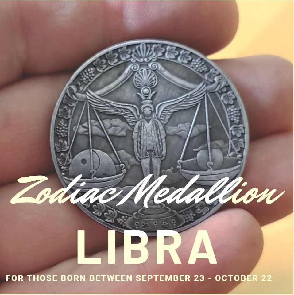 Libra Zodiac Medallion | Gift for Astrology Fans | 1.50