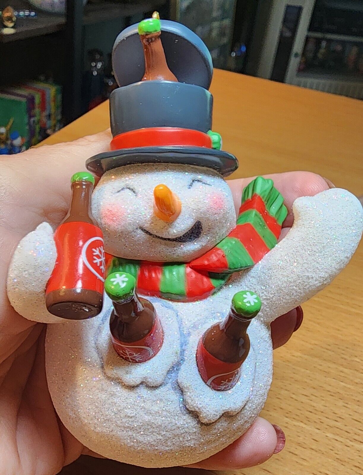 Hallmark Jolly Beer Belly Snowman Christmas Ornament 2022. Excellent Condition 