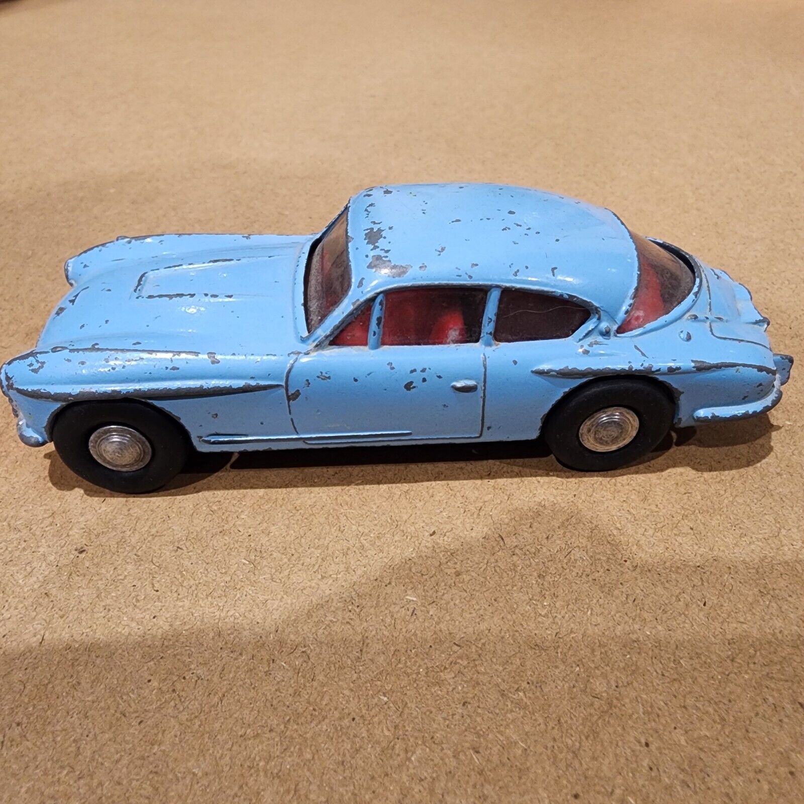 Rare Tri-ang Spot-On Jensen Light Blue Red Interior Vintage Diecast Toy Car 