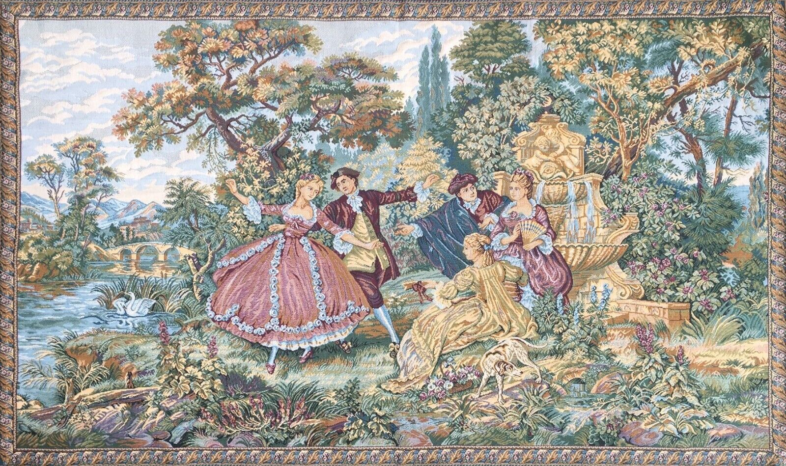 Tapestry   Wall hanging the lovers made in Italy 26x47