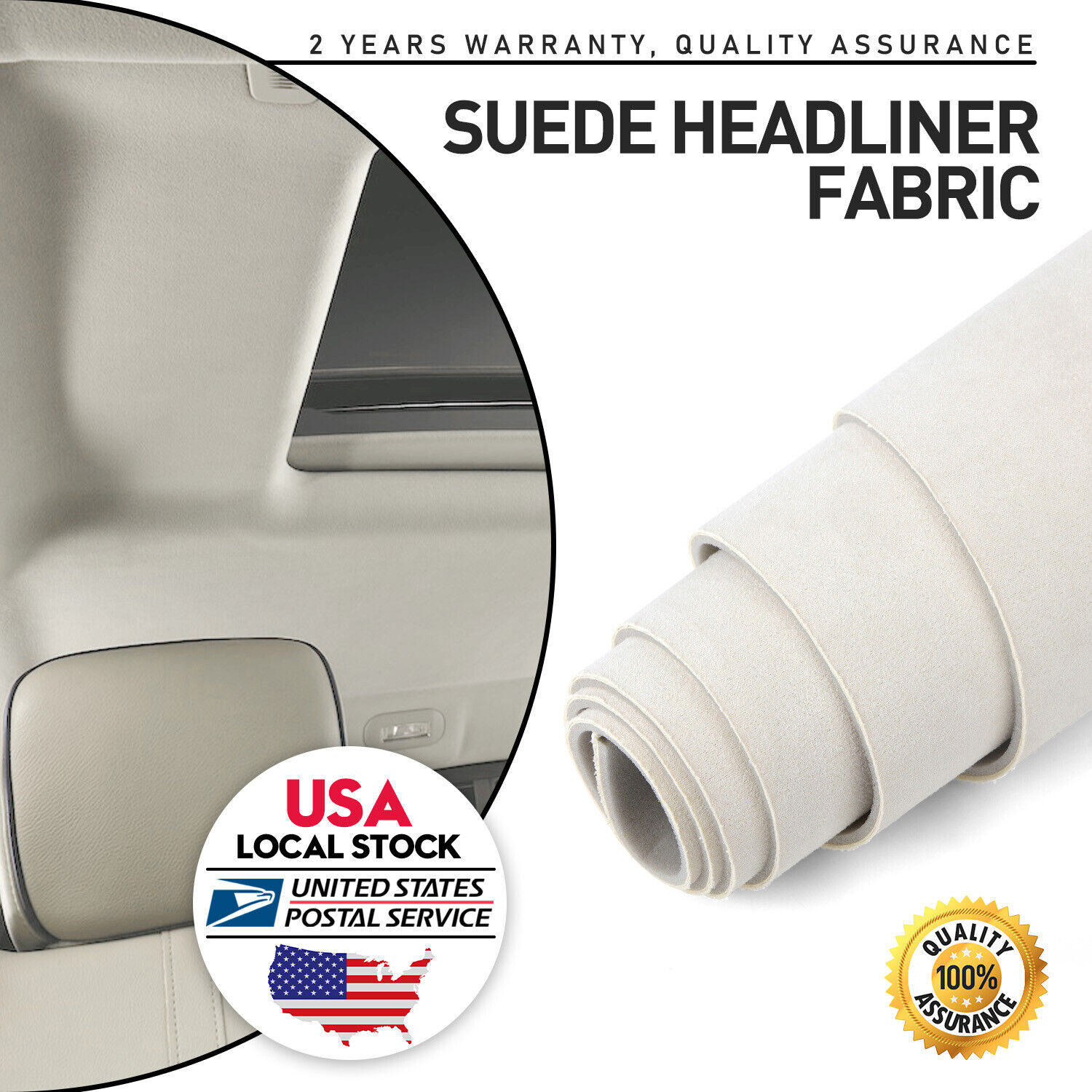 Suede 32 SQFT Headliner Foam Upholstery CAR/AUTO Roof Liner Repair Fabric Beige
