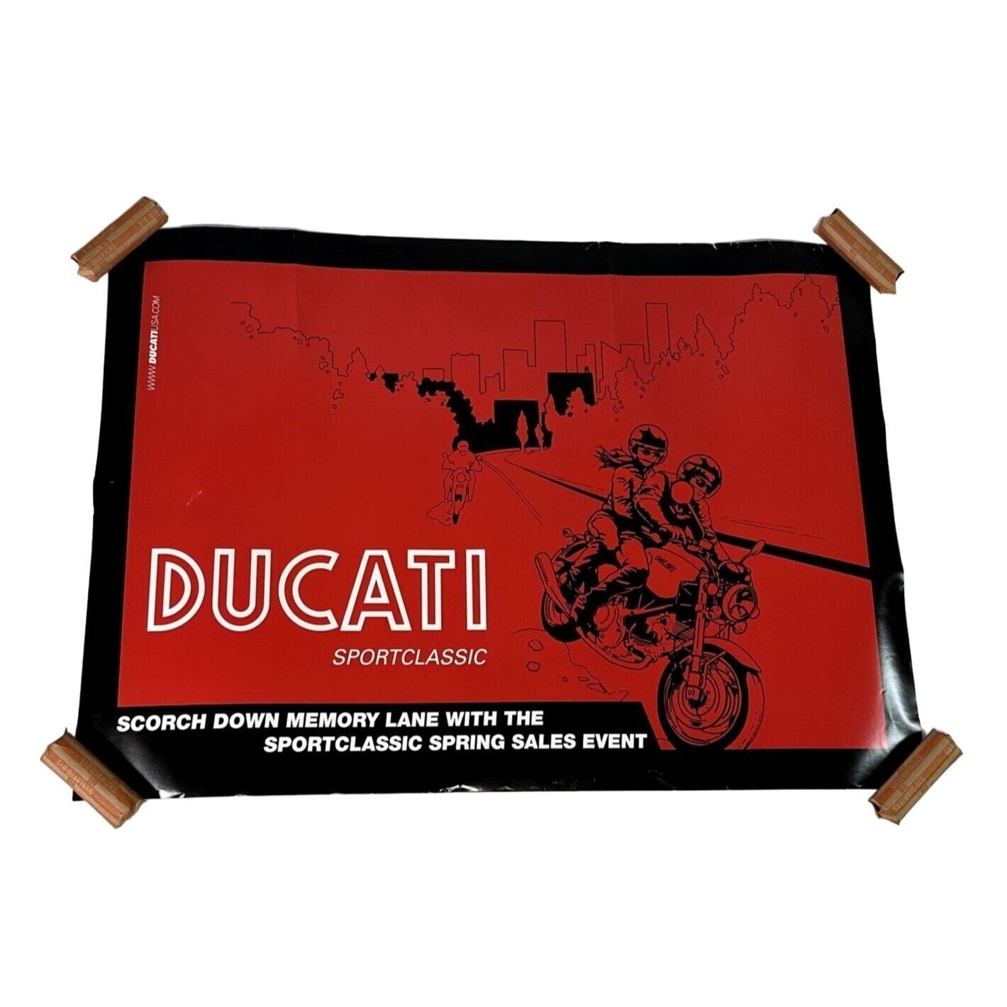 DUCATI SportClassic Sales Event Poster 24 x 17 One Sided Sheet